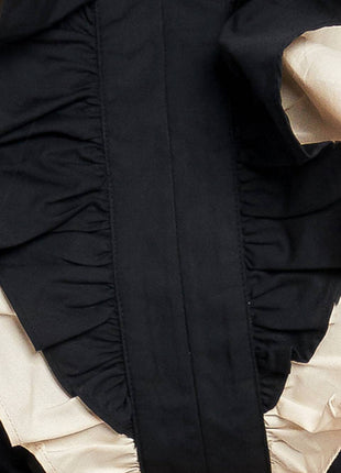 GALLERY CONTRAST WOVEN CROP TOP