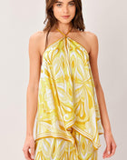 GOLDEN SWIRL WOVEN HANKY TOP