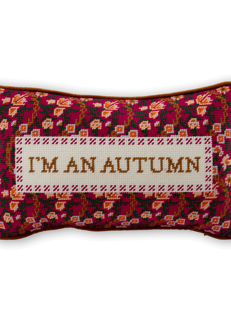 I'm An Autumn Needlepoint Pillow