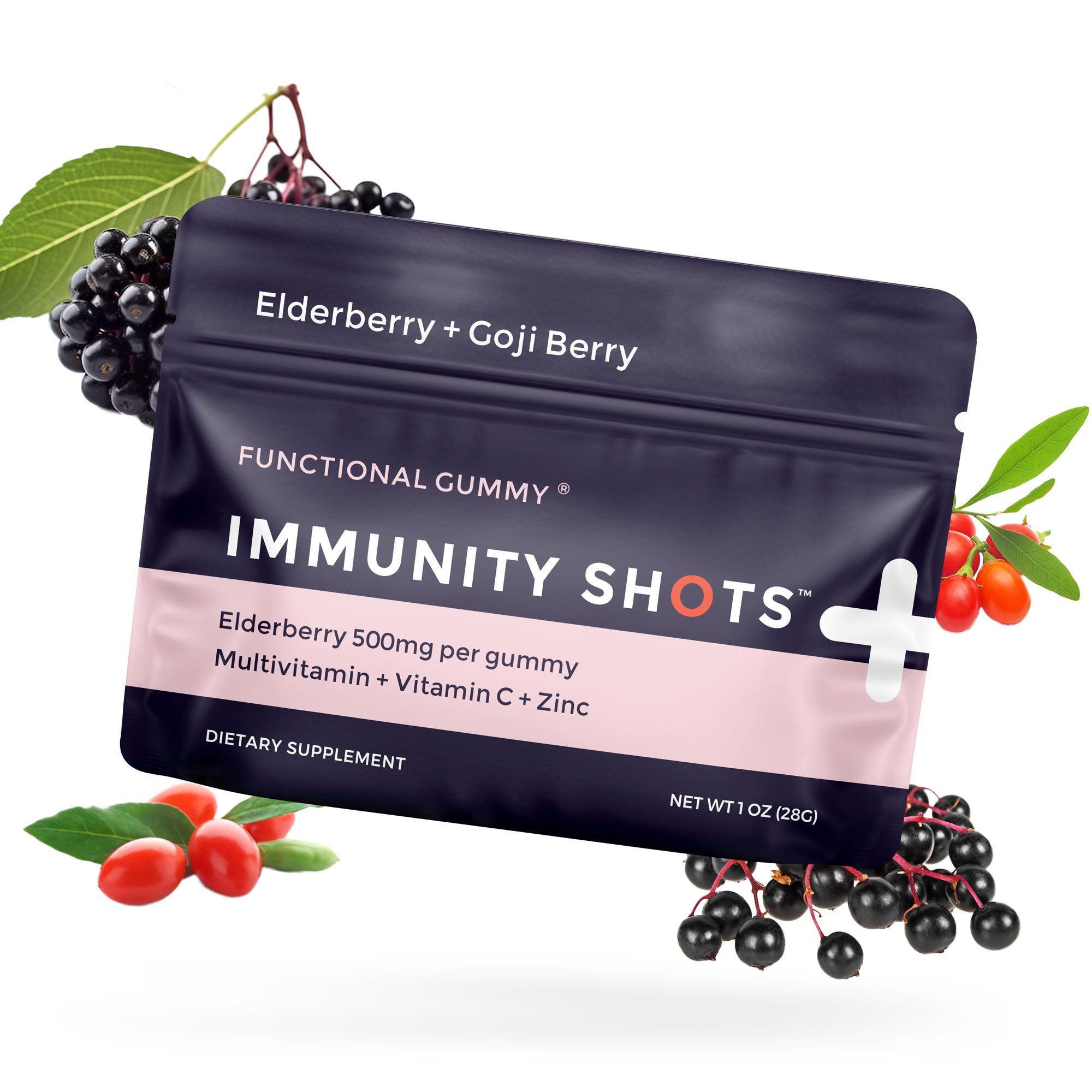 Immunity Shots - Elder Berry + Goji Berry Gummy Vitamins | 12-Pack Beauty & Health - Health Care - Health Food Seattle Gummy Company