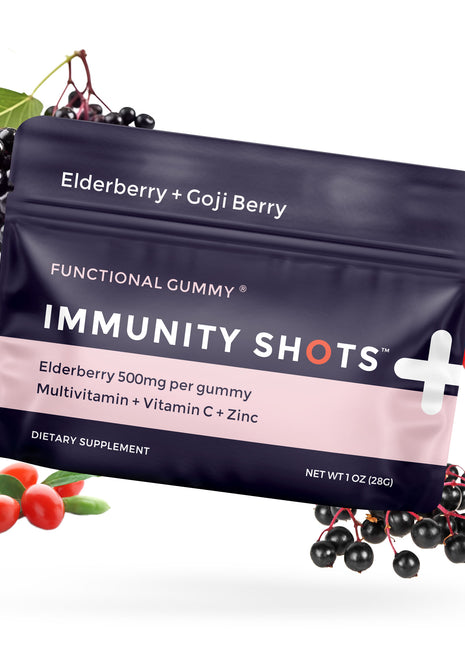 Immunity Shots - Elder Berry + Goji Berry Gummy Vitamins | 12-Pack