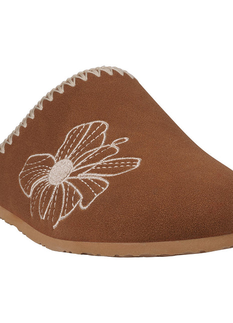 Women's Jamie Cognac Slide Footbed Clogs Cognac Footbed Clogs GC Shoes