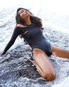 The Jupiter Open-back Recycled Two-piece Swimsuit In Black