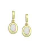 Opal oval Charm Pendant, Sku#LK1284