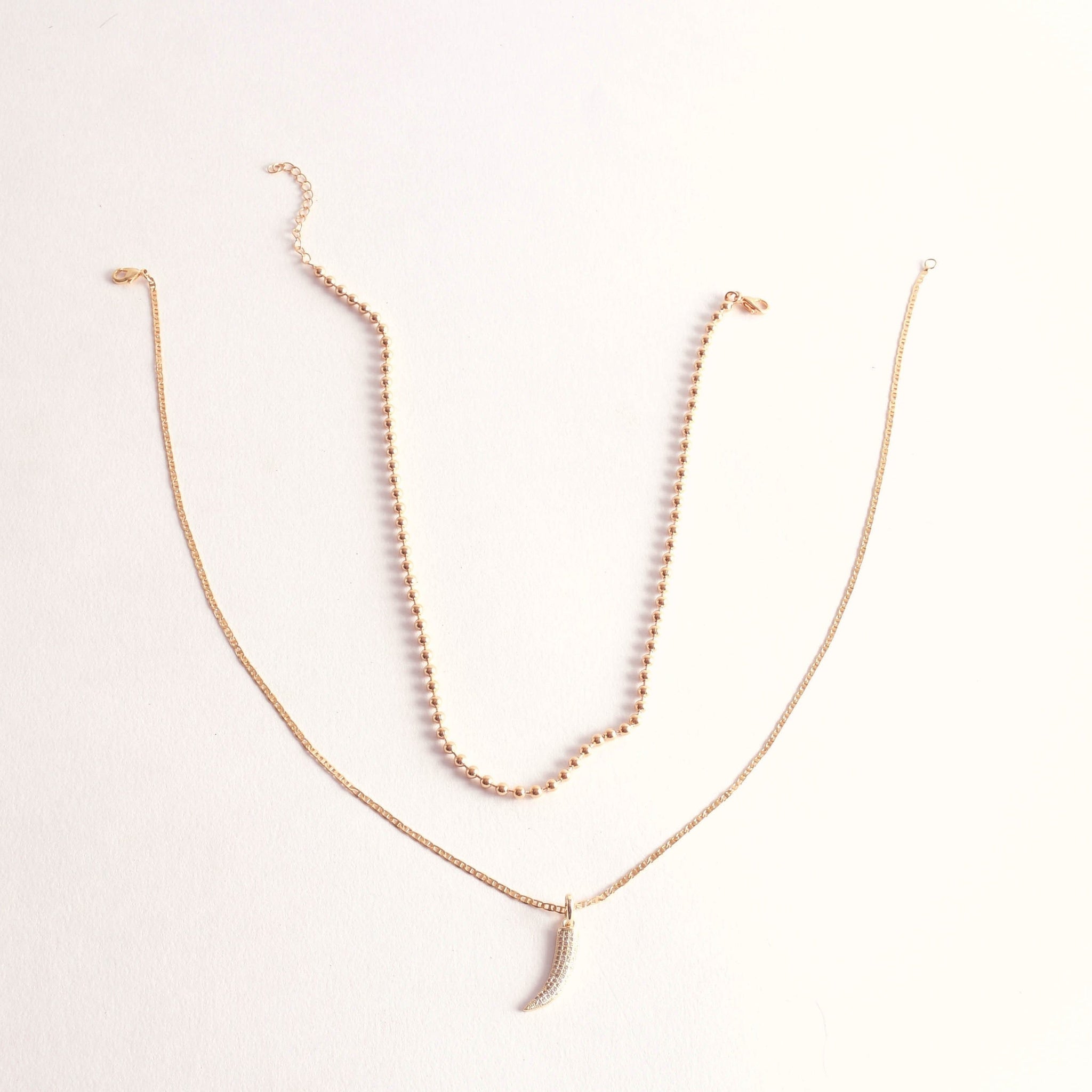 La Muela Necklace Set, 18k gold