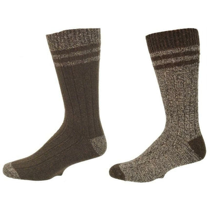 Marled Wool-Blend Crew Socks, 2-Pair Pack