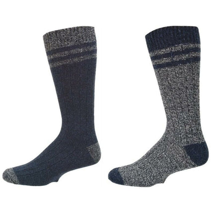 Marled Wool-Blend Crew Socks, 2-Pair Pack