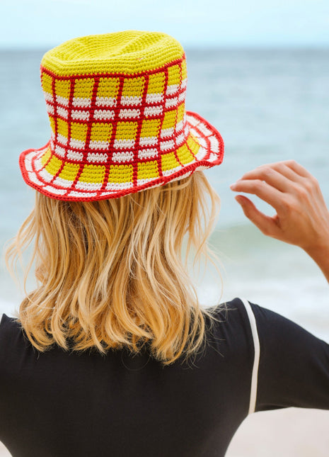 MARGARITA Plaid Crochet Hat