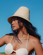 The Margo Palm Straw Hat In Beige