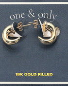 18K Gold Filled Mini Horn Hoop Earrings