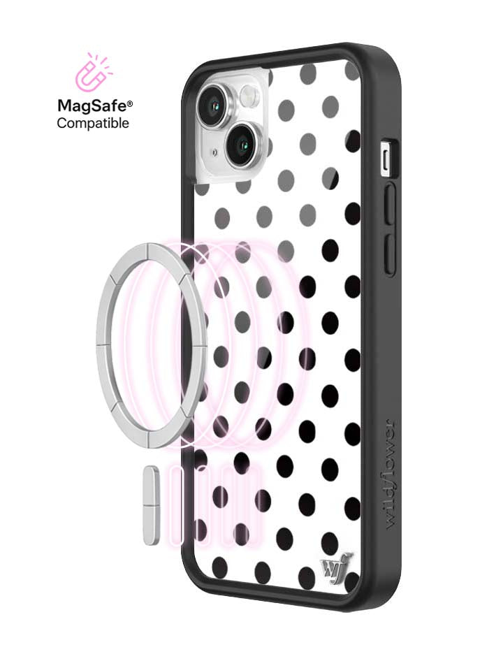 Polka Dot | White and Black iPhone Case