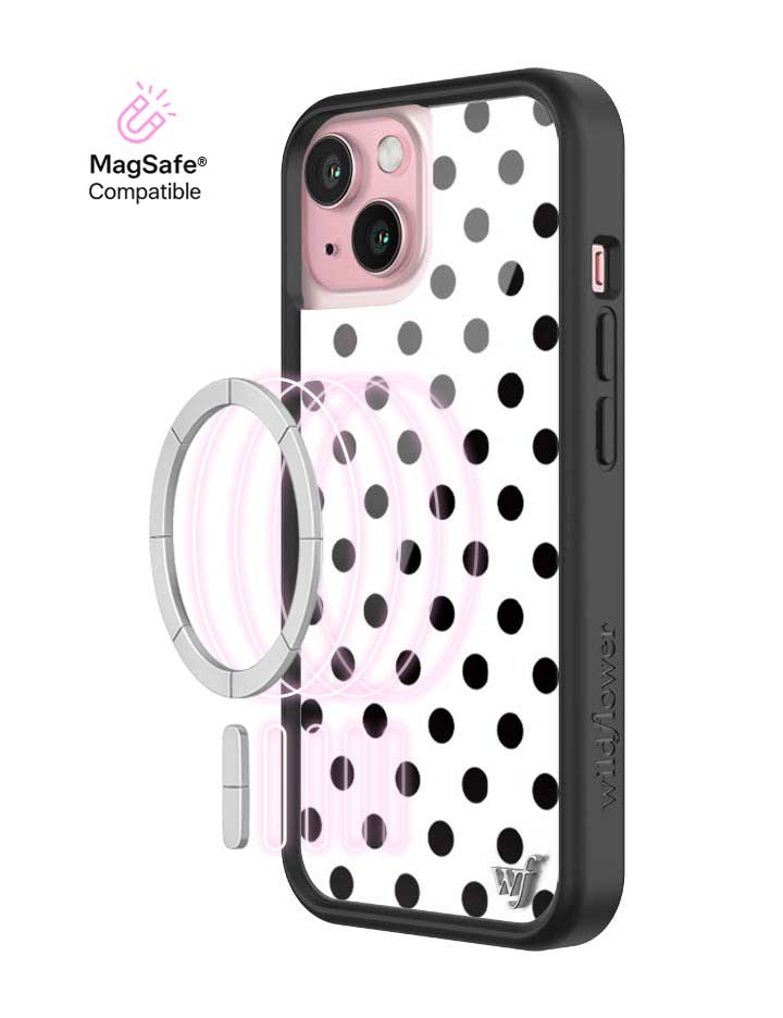Polka Dot | White and Black iPhone Case