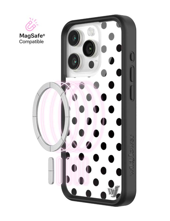 Polka Dot | White and Black iPhone Case