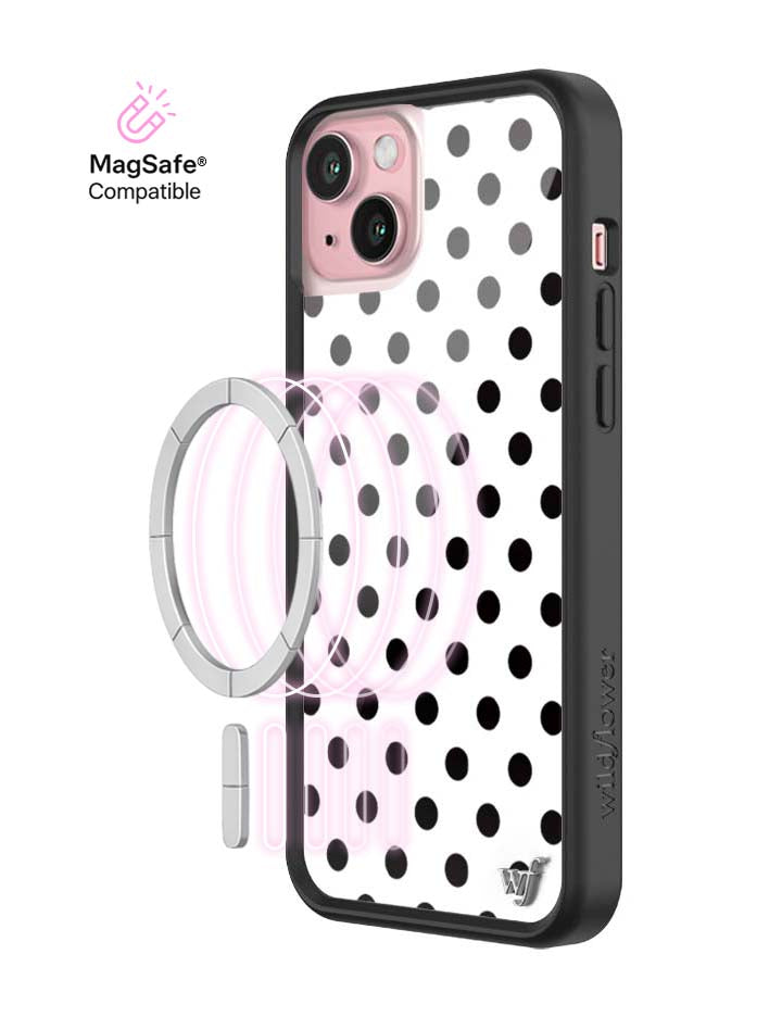 Polka Dot | White and Black iPhone Case