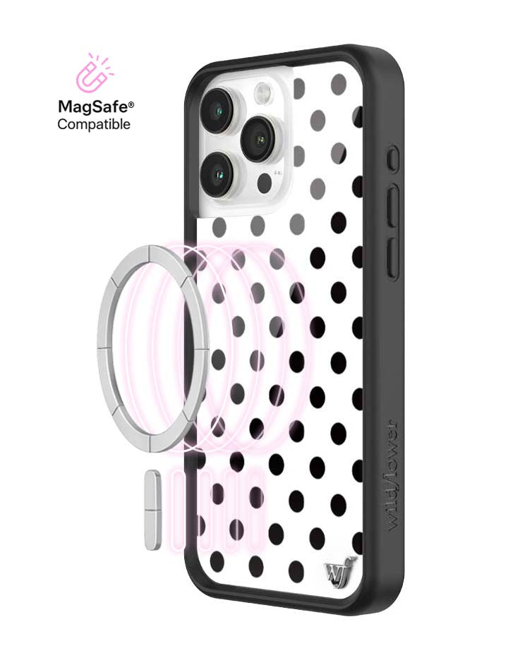 Polka Dot | White and Black iPhone Case