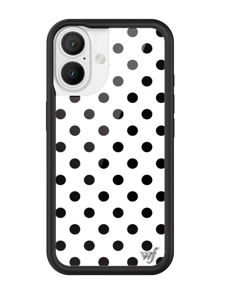 Polka Dot | White and Black iPhone Case