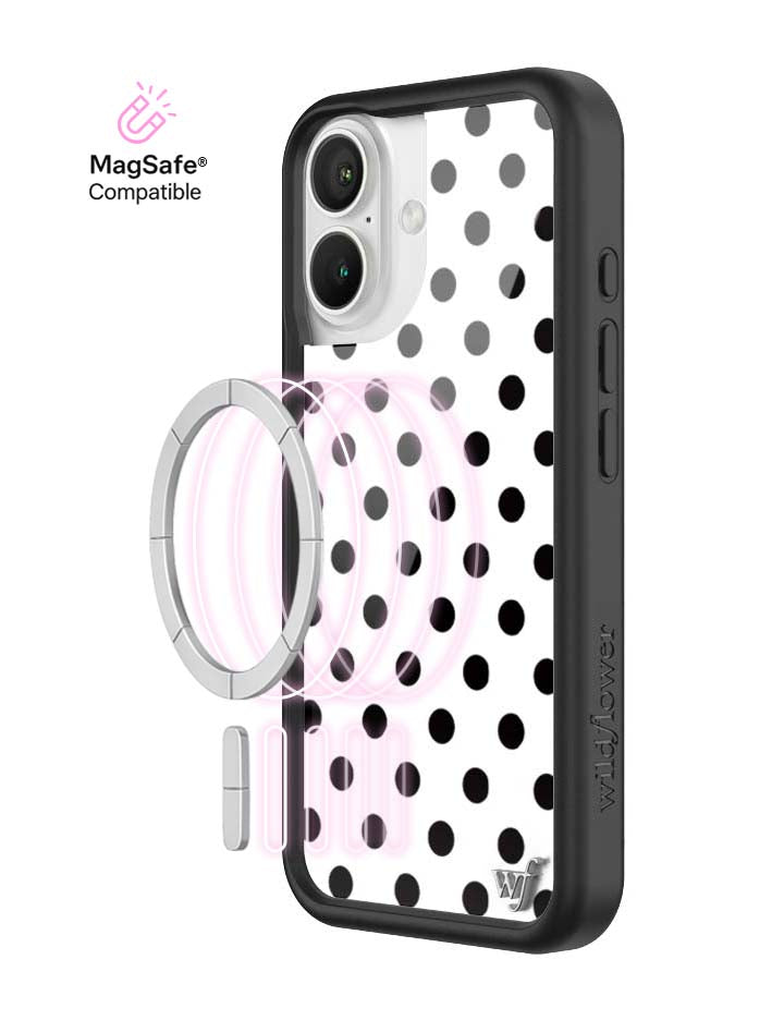 Polka Dot | White and Black iPhone Case