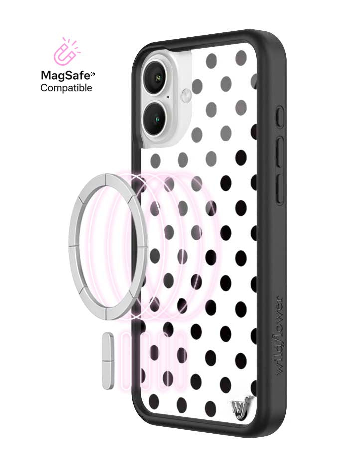 Polka Dot | White and Black iPhone Case