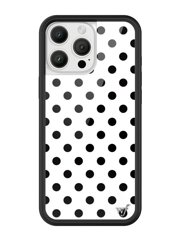 Polka Dot | White and Black iPhone Case