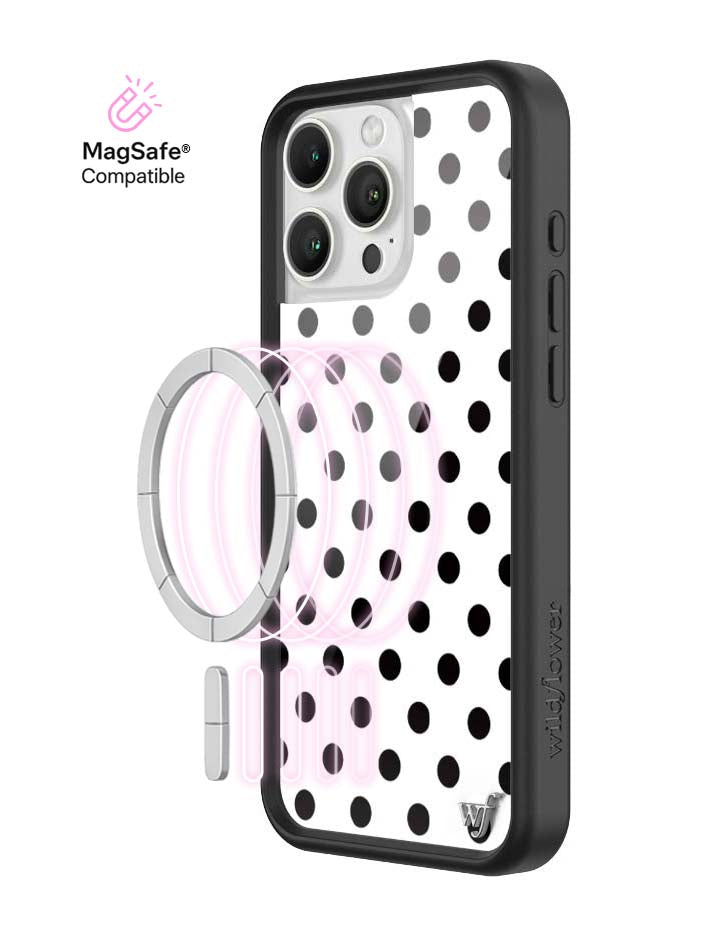 Polka Dot | White and Black iPhone Case