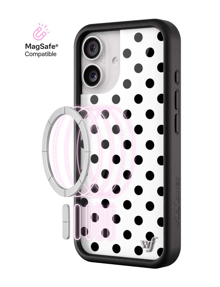 Polka Dot | White and Black iPhone Case