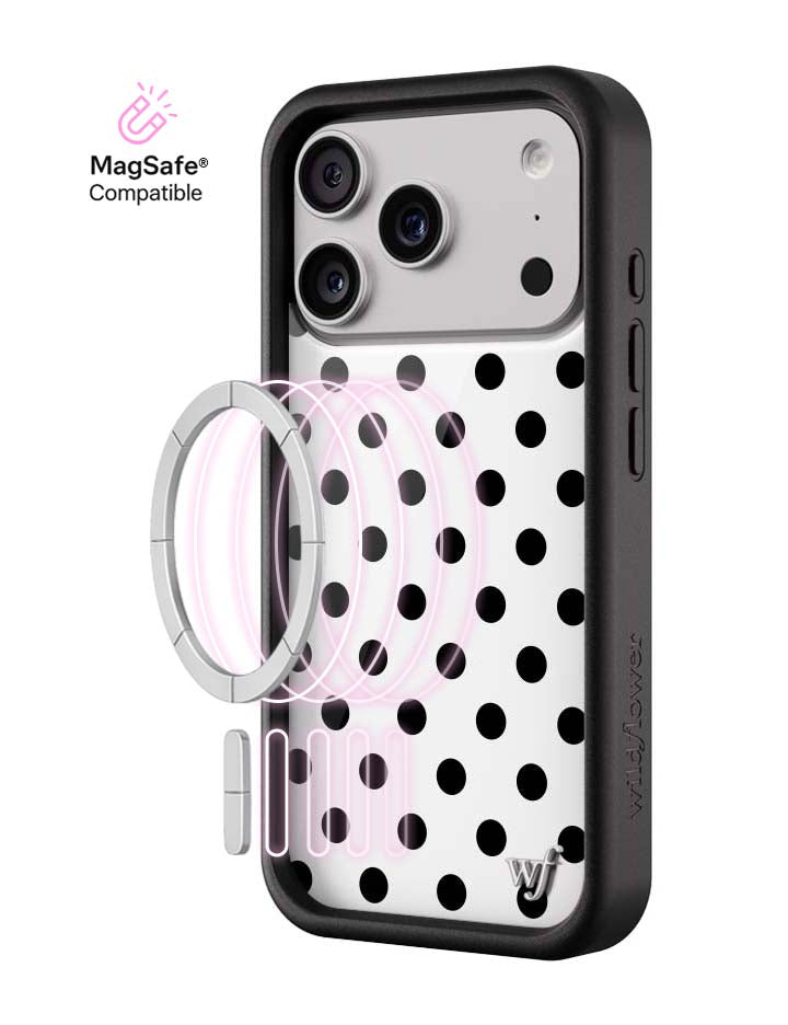 Polka Dot | White and Black iPhone Case
