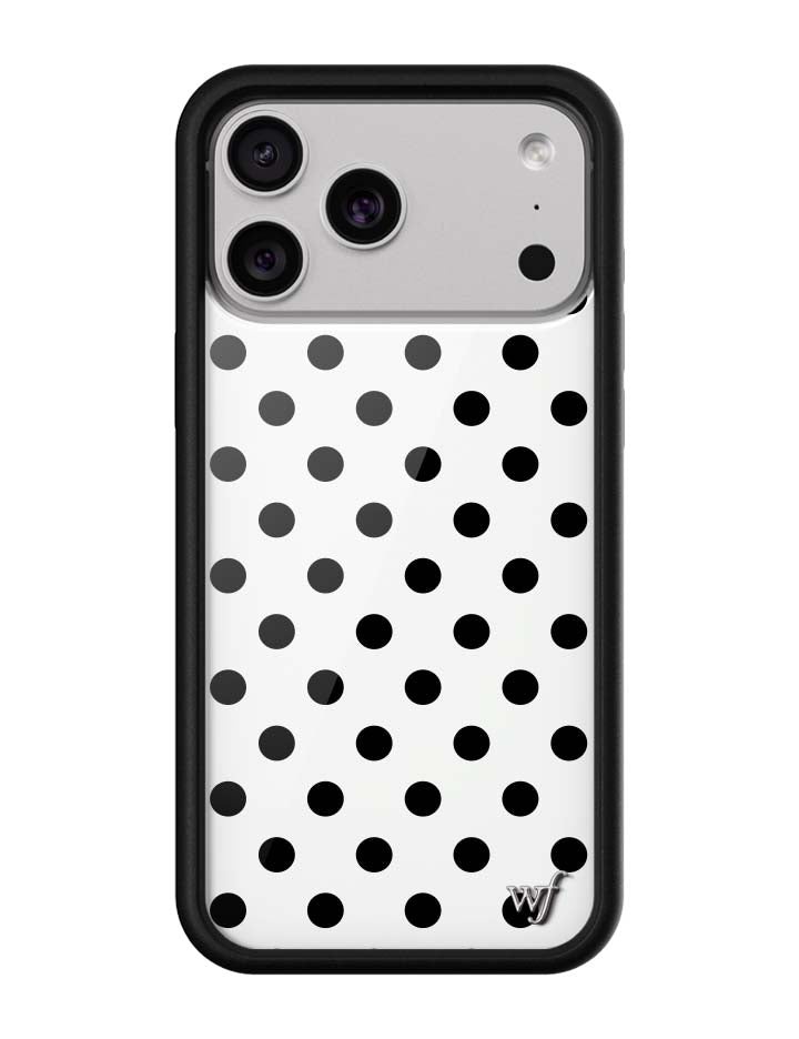 Polka Dot | White and Black iPhone Case