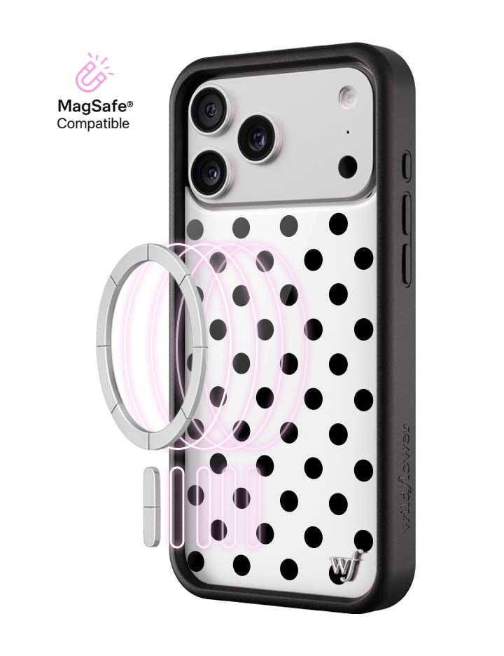Polka Dot | White and Black iPhone Case