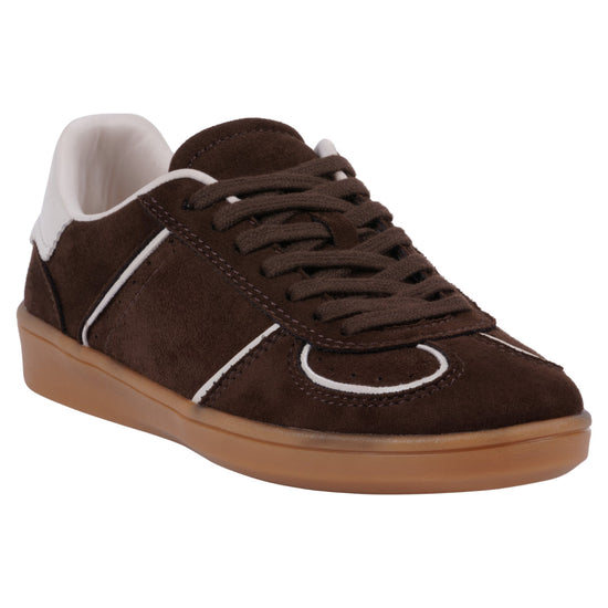 Women's Milan Burgundy Lace Up Sneaker Sneaker GC Shoes
