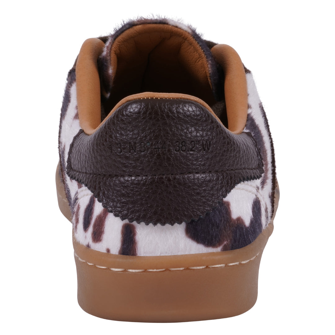 Women's Milan Cow Print Lace Up Sneaker Sneaker GC Shoes