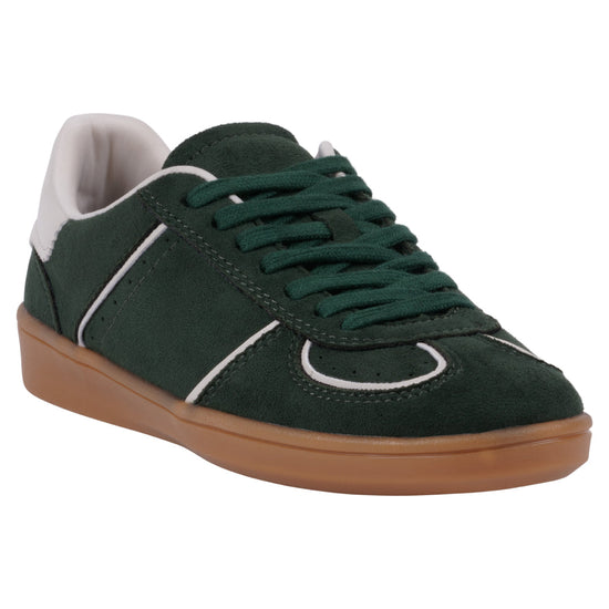 Women's Milan Green Lace Up Sneaker Sneaker GC Shoes