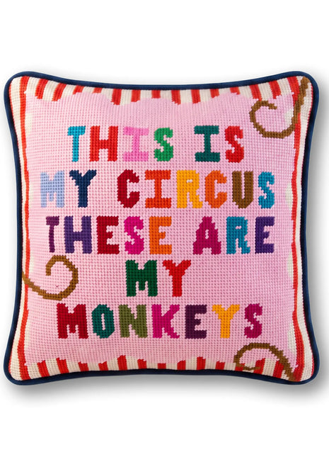 My Circus Needlepoint Pillow