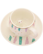 Lovely Message Cute Bunny Ceramic Mug Cup and Saucer Set