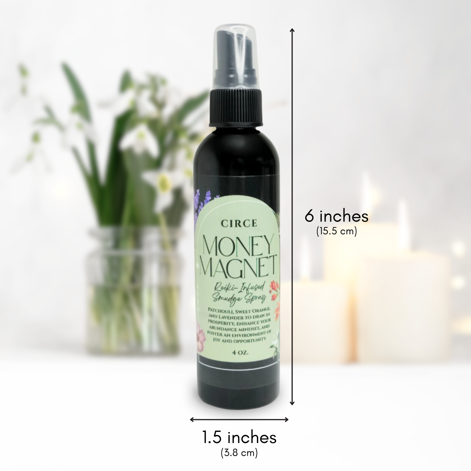 Money Magnet Smudge Spray – 4 oz | Abundance, Prosperity & Good Fortune Ritual Spray with Herbs & Clean Fragrance