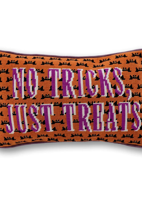 No Tricks Needlepoint Pillow