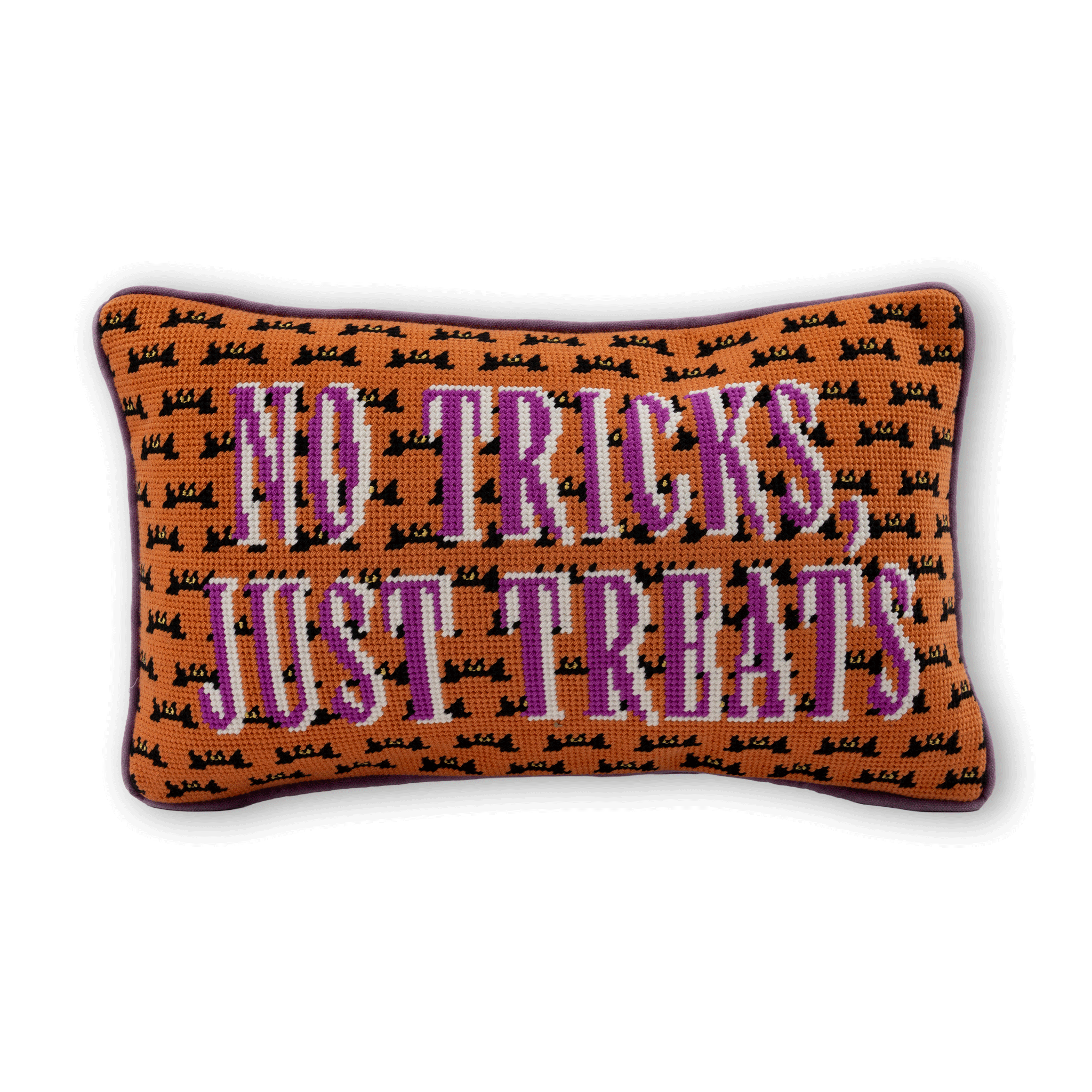 No Tricks Needlepoint Pillow