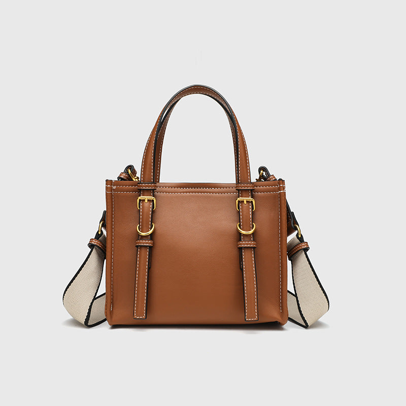 Mini Structured Shoulder & Crossbody Tote brown Bags SHOMICOBOUTIQUE