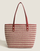 Tote bag women's large capacity tote purse, simple shoulder hobo bag red