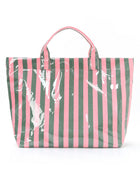 Striped Tote Bag – High-Aesthetic Lightweight Handbag, Commuter Large Travel Shoulder Bag
