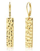 Brass real gold electroplating niche light luxury karst pleated earrings women's earrings