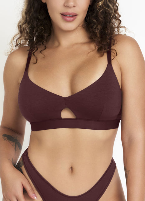 Keyhole Bra, in Sour Cherry