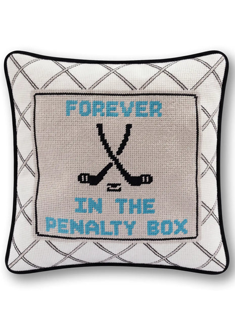 Penalty Box Needlepoint Pillow
