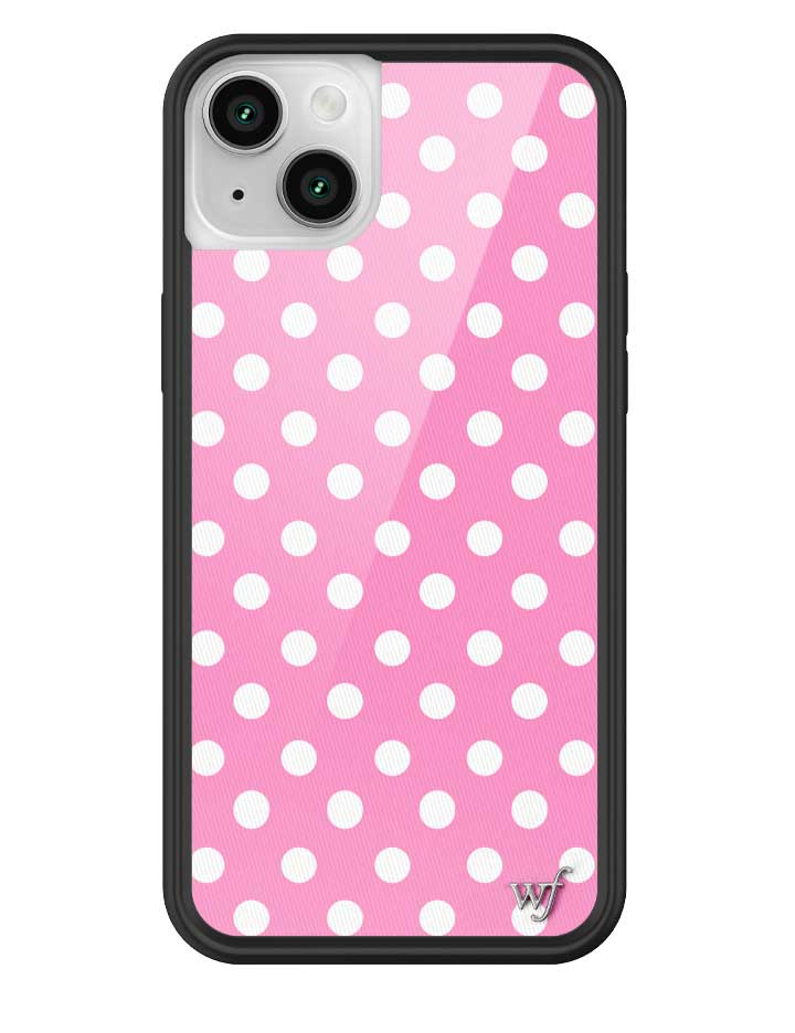 Polka Dot | Pink and White iPhone Case iPhone 14 Plus iPhone Case Wildflower Cases