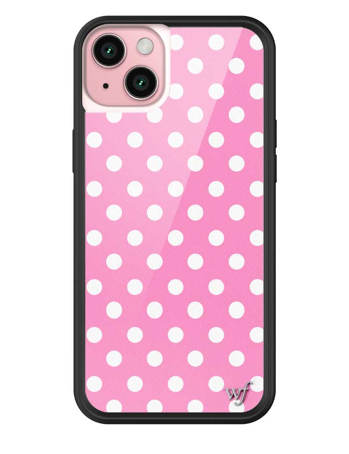 Polka Dot | Pink and White iPhone Case iPhone 15 Plus iPhone Case Wildflower Cases