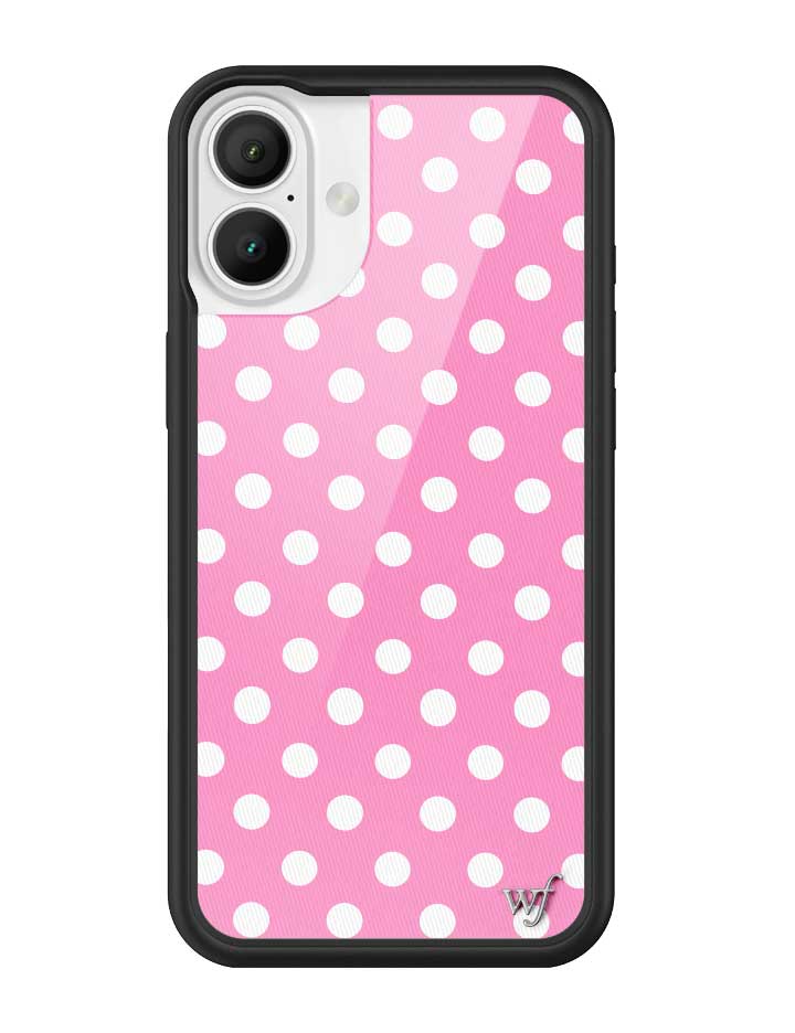 Polka Dot | Pink and White iPhone Case iPhone 16 Plus iPhone Case Wildflower Cases