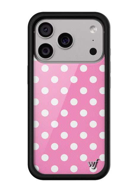 Polka Dot | Pink and White iPhone Case iPhone 17 Pro iPhone Case Wildflower Cases