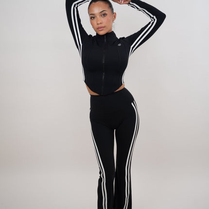 I Am Motivated Black Flare Pant