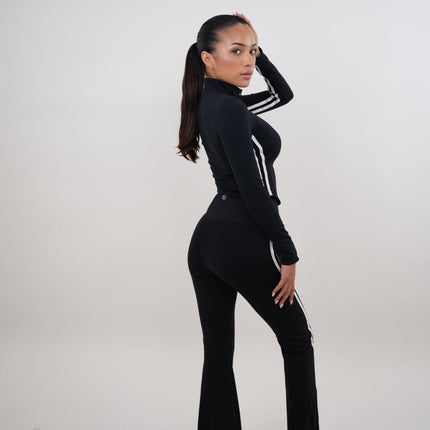 I Am Motivated Black Flare Pant