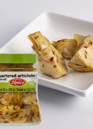 Fratelli D'Amico Quartered Artichokes In Oil "Roman Style", 9.9oz (280 g)