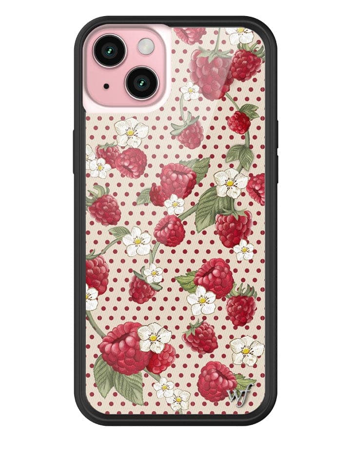 Raspberry Polka Dot iPhone Case iPhone 15 Plus iPhone Case Wildflower Cases